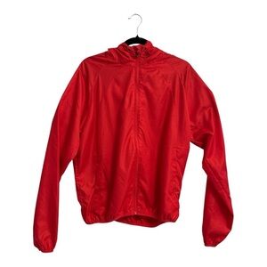 Bright Red Hooded Jacket